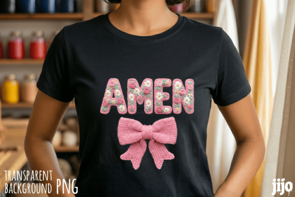 Amen Christian Flowers Embroidery PNG Review