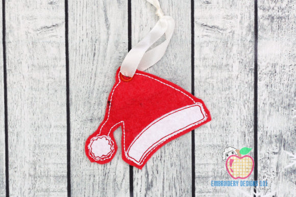 Charming Red Santa Cap Ornament for Apparel