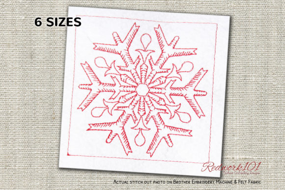 Charming Snow Flakes Bluework Embroidery