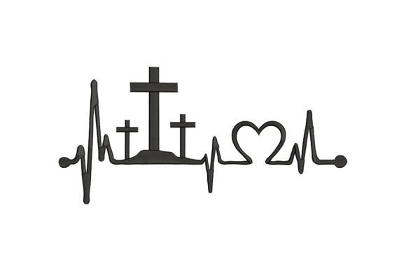 Christian Cross Heartbeat: A Touch of Elegance