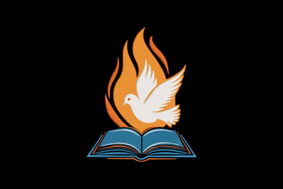 Christian Faith: A Radiant Embroidery Design for Spiritual Projects
