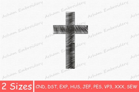 Christian Faith Cross: A Timeless Embroidery Design