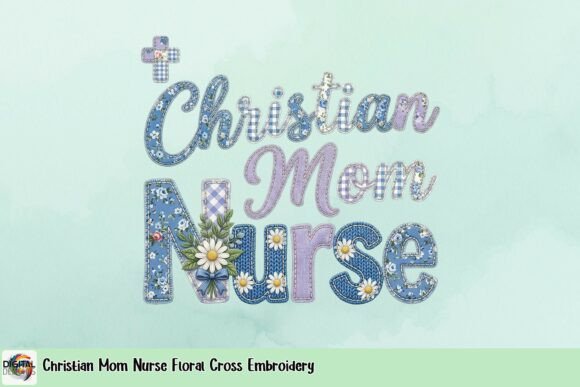 Christian Mom Nurse Floral Cross Design Review