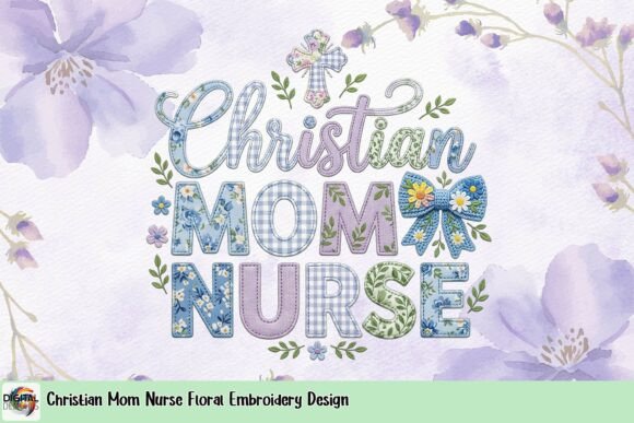 Christian Mom Nurse Floral Embroidery Review