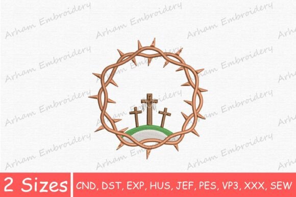 Crown of Thorns with Three Crosses Design Review