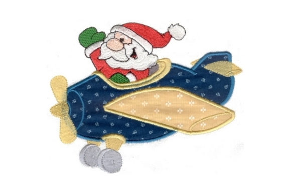 Flying Santa: A Festive Embroidery Design for Business