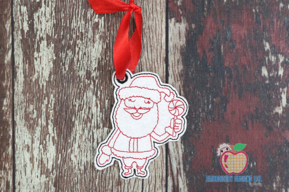 Santa Claus with Candy ITH Ornament: A Charming Addition